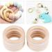 100 PCS Natural Wood Rings - Unfinished Smooth Wooden Ring Set for Craft and Jewelry Making - Buy Online on GoSupps.com