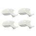 Ciieeo 4pcs Ceramic Chopstick Rest Mini Kitchen Utensils Spice Dishes Ceramic Serving Plates Fruit Plate Mini Appetizer Dish Ceramic Sauce Bowl Chinese Japan Ceramics White Cake 9X7.5X2CM White