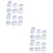 COHEALI 24 Pcs Keychain Mold Molds for Resin Earrings Clay Molds Dice Molds Resin Molds for Diy Square Charm As Shownx2pcs mediumx2pcs
