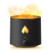 Flame aroma diffuser humidifier noiseless diffuser 180ml humidifier fragrance oil diffuser for essential oils room humidifier for bedrooms at home office yoga with car-off protection (black)