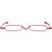 KoKoBin Mini Slim Reading Glasses +1.50 | Spring Hinge Metal Visual Aid | Unisex Reading Glasses with Case - Red Color - Buy Online on GoSupps.com