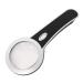 Magnifying Glass 10X 2LED Lights 75MM Super High Clarity Lightweight Handheld Magnifier for Reading Maps Magnifier