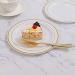 I00000 72-Piece Gold Dessert Plates & Forks Set - Heavyweight White with Gold Rim Plastic Plates for Parties, Weddings, and Events - Buy Online on GoSupps.com