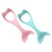 FRCOLOR Lot de 2 brosses mascara - Aide au maquillage pour eye-liner en silicone - Instructions pour les yeux - Outil pour les yeux en silicone pour femmes - Forme de cils - Gel de silice - Artefact 15X5.7CM Couleurs assorties 1