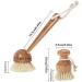 Dish Brush 2-Pack Eco-Friendly Bristles Scrub Brush Cleaner with Wooden Long Handle Good Grip Kitchen Dish Washing Brushes for Pot Pan Plate Cleaning - Buy Online on GoSupps.com