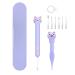 2 Pack Baby Nose and Ear Cleaner Nasal Booger and Ear Wax Removal Tool Nose Cleaner Tweezers with Light for Newborns Infants Adult Safely Clean Baby's Boogers Ear Wax Baby Must Have Items(Purple)