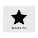 Azeeda 2 x Microfiber Glasses Cleaning Cloths with Star Motif "Black Star" (LC00020151)