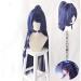 Anime Honkai Impact 3 3rd Cosplay Wig Raiden Mei Long Straight Purple Synthetic Hair With Chip Ponytail for Adult + Wig Cap