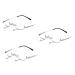 Abaodam 3st lentilless frames funny glasses party glasses lentilless glasses glasses without lentils novelty glasses vintage decor silly no lentil glasses child vintage flatter mirror