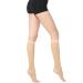 Compression stockings for women with a closed toe area and open toe area 15 to 20 mmHg graded support - medical hosive goods for varicose veins Flesh S S Flesh