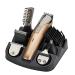 Barber Scissors Hair Clippers for Men 6 in 1 Hair Trimmer Clipper Set Multifunctional Rechargeable Hair Clipper Men' s Shaver Styling Tools (Color : Gold)