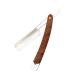 Beaupretty Wooden Handle Straight Barber Razor Safety Folding Razor Professional Straight Edge Razor