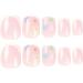 Justotry 24 Pcs Multi Colour Floral Short False Nails | Square Pattern Press on Nails with Nail Glue | Trendy Fake Nails for Women and Teens | Iridescent Flower Design - Buy Online on GoSupps.com
