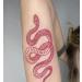 3 Sheets Yeahgoshopping Realistic Big Size Red Snake Waterproof Temporary Tattoo Stickers | Body Art Waist Decals for Women Men | Fake Tattoo - Buy Online on GoSupps.com