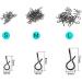 QHDJIANHUI Stainless Steel Quick Fly Fishing Snaps - Pack of 100 M-8mm/0.31 - No Knot Fast Snaps for Flies, Jigs, Lures - Buy Online on GoSupps.com
