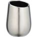WENKO Badi Chrome Matt Toothbrush Cup - Ceramic 11 x 8 x 8 cm | Elegant Bathroom Accessory for International Shipping - Buy Online on GoSupps.com
