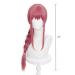 Long Pink Braids Wig for Makima Cosplay - Anime Braided Wig with Bangs for Chainsaw Man Halloween Party + Free Cap - Buy Online on GoSupps.com
