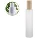 2PCS 120ml/4oz Empty Clear Frosted Glass Lotion Pump Bottle Jars with Wood Grain Cap Cosmetic Makeup Packing Storage Container Dispenser for Essential Oil Emulsion Essence Toiletries Toner Liquid - Buy Online on GoSupps.com