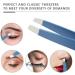 R.A Professional Slanted Tweezers for Facial Hair | Stainless Steel Precision Tweezers for Women & Men | Ideal for Ingrown Hair | Black/Blue | ET-UK1 - Buy Online on GoSupps.com