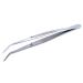 blueINOX Curved tweezers with fixing pin stainless steel