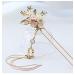 Yuri Handmade Pearl Shell Hairpin Clasp - Chinese Traditional Style Brass Wedding Hair Decoration - Buy Online on GoSupps.com