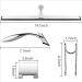 Shower Squeegee Stainless Steel Bath Squeegee 14 Inch Glass Squeegee Bathroom for Shower Doors Bathroom Windows Kitchen Mirror and Car Glass with Matching Hooks Holder - Buy Online on GoSupps.com