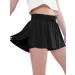 Girls 2 in 1 Flowy Athletic Shorts with Pockets | Butterfly Running Fitness Shorts - Black, Size 8 - Buy Online on GoSupps.com