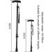 Walking Stick Cane Elderly Crutches Three Colors Small Three-legged Multi-functioRetractable Walking Stick Adjustment Range of 75 Cm -98 Cm Run forward - Buy Online on GoSupps.com
