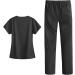 Strictly Scrubs Stretch Women's 4-Way Stretch Scrub Set - XS-3X, 15 Colors - V-Neck Top and Pant Included | X-Large Petite, Pewter - Buy Online on GoSupps.com
