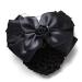 Black Bowknot Hair Bun Cover Net - Satin Ribbon French Clip for Women - Hair Accessories for Stewardess, Banks, Hotels - Buy Online on GoSupps.com