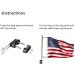 2 PCS Stainless Steel Rail Mount Boat Pulpit Staff Flag Pole (7/8 - 1 Inch) - Buy Online on GoSupps.com