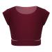 Agoky Kids Girls Cap Sleeve Cutcout Waist Tank Crop Tops Athletic Gymnastic Sport Dance Activewear Tops Burgundy 6