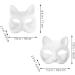 Magiclulu Cat Masks - 10 Piece White DIY Half-Face Masks for Halloween & Cosplay | Therian Animal Masks - Buy Online on GoSupps.com