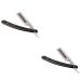 Beavorty 2 pieces 66 razor razor for eyebrows nail stand haircut set for men women razor straight razor hairdresser.