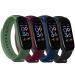 4 PACK Bands Replacement for Amazfit Band 5 Replacement Strap Compatible with Amazfit Band 5 Silicone Sport Strap Wristband Watchband Accessories Black+NavyBlue+WineRed+Green
