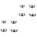 Ciieeo 8 Pcs Dish Stainless Steel Saucers Home Sauce Plates Practical Sauce Plates Small Serving Bowls Sauce Bowl Seasoning Dipping Bowls Household Saucer Korean Soy Sauce Dessert Plate 11.4X11.4X2.4CMx2pcs Silverx2pcs