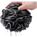 Clean Up Nicely 4 Pack Shower Puff - Black Charcoal Mesh Bath Sponges & Loofahs | Large Pouf Balls for Luxurious Cleansing - Buy Online on GoSupps.com