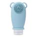 Sweetness Portable Silicone Travel Shampoo Lotion Bottle with Facial Cleansing Brush E