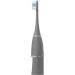 Folding Electric Toothbrush - Portable Sonic Teeth Cleaner with UV Sterilization | Rechargeable Travel Toothbrush with 4 Brush Heads - Grey & Black - Buy Online on GoSupps.com