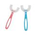 LDHCYGGL USSJ 2PCS Silicone U-Shaped Manual Toothbrushes for Kids, Newest Lovely Children Training Toothbrushes. (6-12 Years)