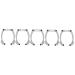 FOMIYES 5pcs White Outfit Eye Brow Shaping Kit Eyebrow Measuring Tool Eyebrow Line Aluminum Alloy