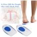Silicone Gel Heel Cups - Pair for Plantar Fasciitis & Heel Pain Relief - Blue - Buy Online on GoSupps.com