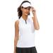 Viodia Women's Sleeveless Golf Shirt - Quick Dry Tank Top Polo for Tennis - Small White - Buy Online on GoSupps.com