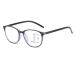 Retro-anti-blue lighting glasses for the long-distance and close range comfortable high-resolution ultra-light multifocus reading glasses for men and women (color: Outer Black and Inner Blue Size: 1.00) 1.00 Outer Black and Inner Blue