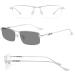 Riccie Varifocal Reading Glasses for Men | Pure Titanium | Multifocal Photochromic Sunglasses | UV400 Diopters +1.0 to +3.0 | Comfortable Aspherical Resin Design - Buy Online on GoSupps.com