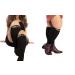 Zeta Plus Size Support Socks - XXXXL Black, Wide Calf Compression for Men and Women, Cotton-Rich Comfort, Graduated Compression, 1 Pair - Buy Online on GoSupps.com