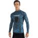 Cressi Camouflage Rash Guard for Scuba Diving Videomakers and Spearfishing - Crew-Neck- get the Hunter equipment X-Large Camo Blue