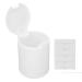EVTScan Cotton Swab Holder Can Dustproof Small Round Storage Container Dispenser with Button Lid for Round Pads Rubber Bands