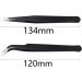 Professional Eyelash Tweezers Set - 2 Stainless Steel Tweezers for Eyelash Extensions | Curved & Straight Tweezers - Buy Online on GoSupps.com