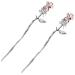 minkissy Metal Chopsticks Metal Chopsticks Rose Metal Hairpin Hanfu Headdress Sticks Bun Hair Pin Chignon Pin Women Girls Hair Accessories Hair Accessories Hair Accessories